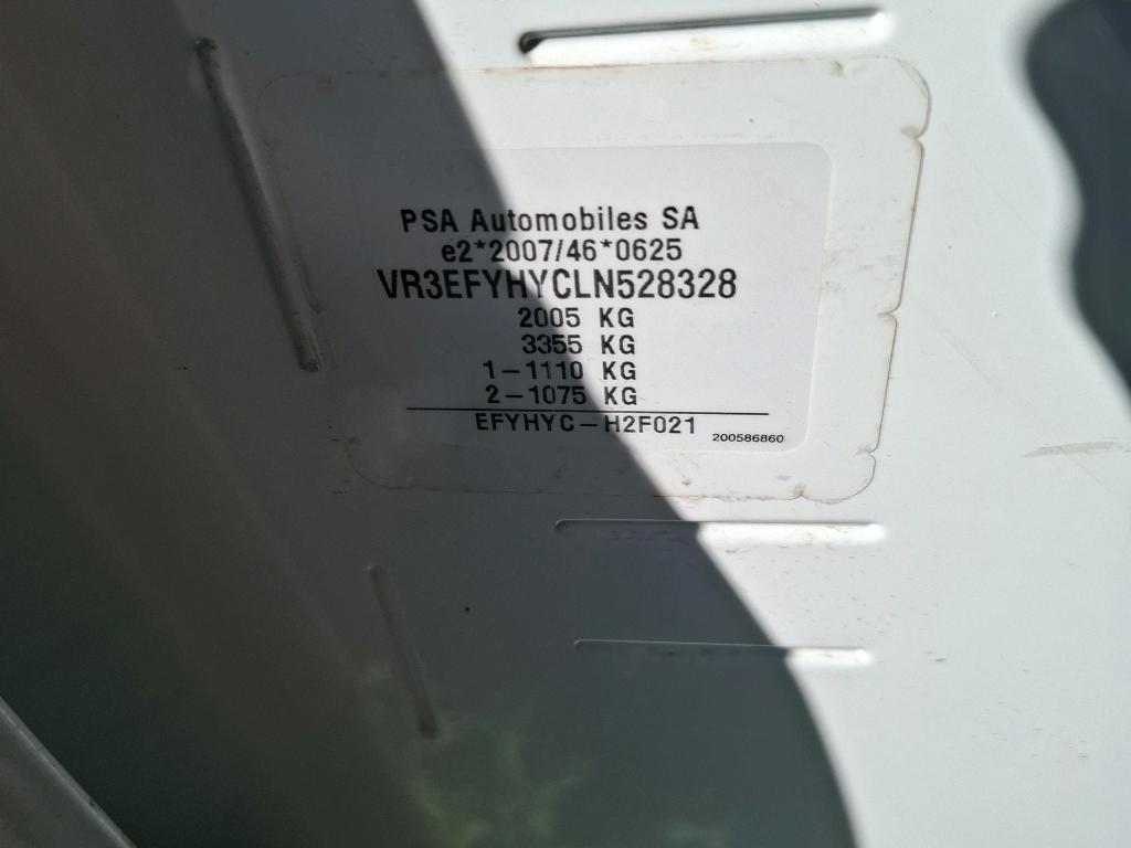 Peugeot PARTNER FOURGON STANDARD 650 KG BLUEHDI 100 S&S BVM5 ASPHALT 2020