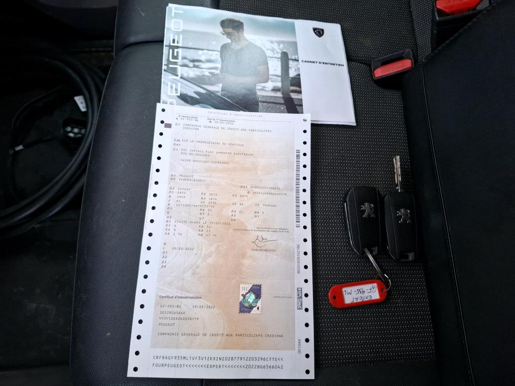 Peugeot EXPERT FGN TOLE STANDARD ELECTRIQUE 50KWH 136 ASPHALT 2022