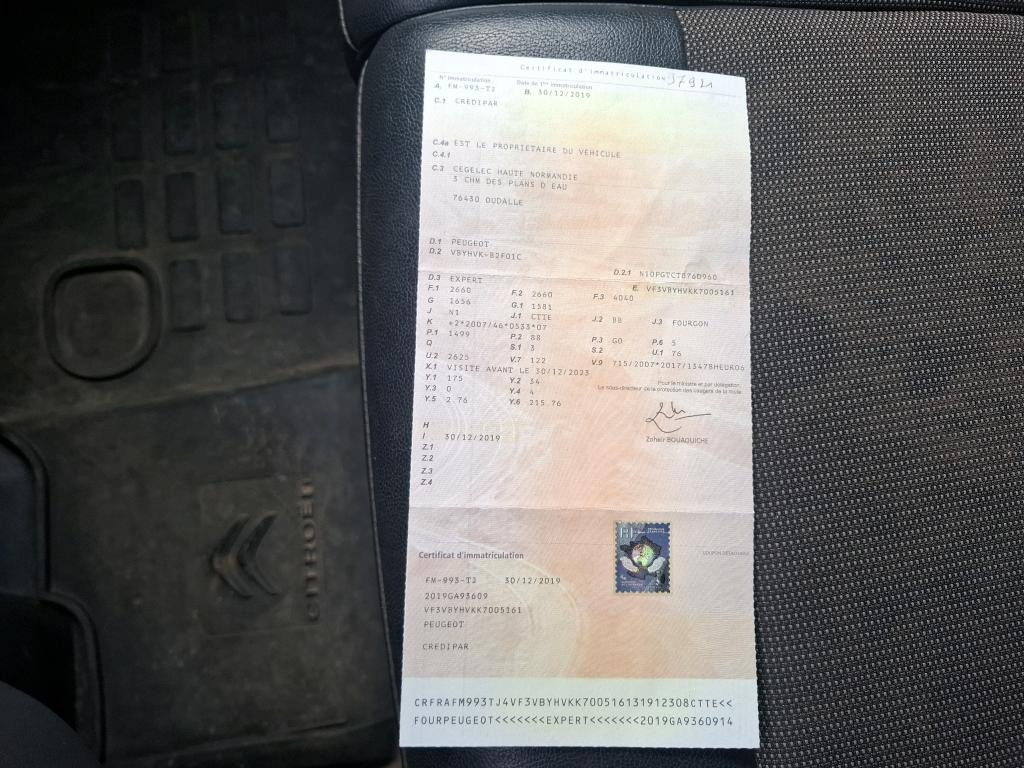 Peugeot EXPERT FGN TOLE STANDARD 1.5 BLUEHDI 120 S&S BVM6 PRO 2019