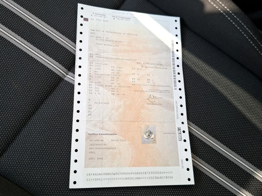 Opel Crossland 1.2 Turbo 110 ch BVM6 Elegance 2023