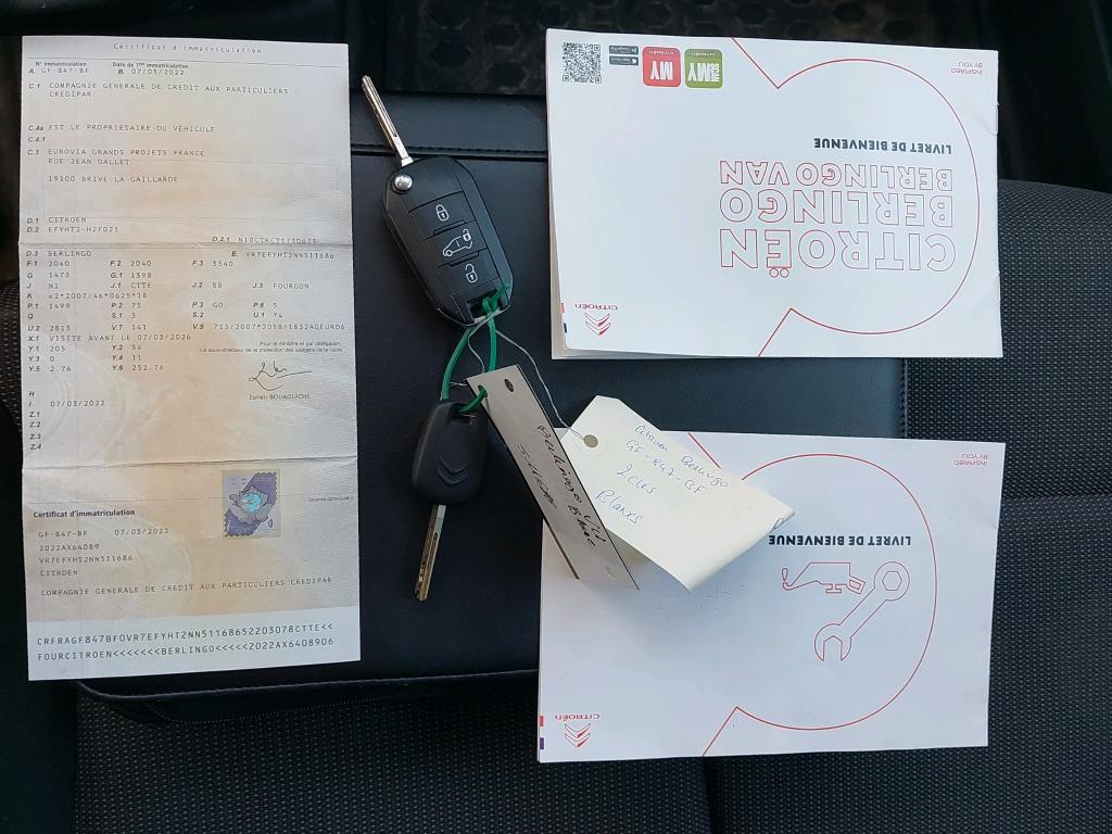 Citroen BERLINGO VAN M 650 BLUEHDI 100 S&S BVM6 CLUB 2022