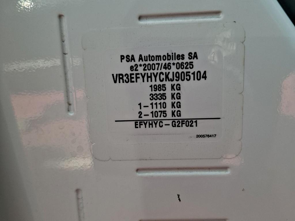Peugeot PARTNER FOURGON STANDARD 650 KG BLUEHDI 100 S&S BVM5 PREMIUM 2020