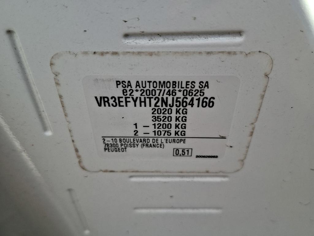 Peugeot PARTNER FOURGON STANDARD 650 KG BLUEHDI 100 S&S BVM6 PREMIUM 2022