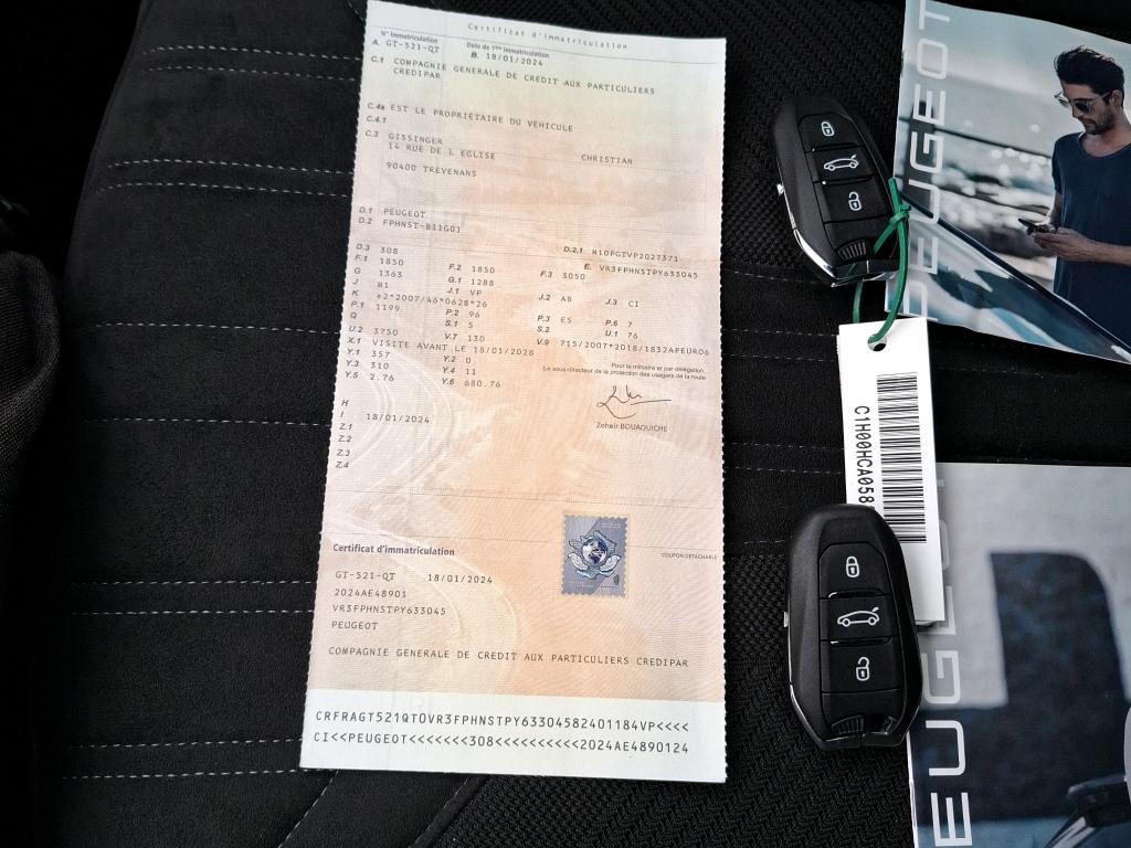 Peugeot 308 PureTech 130ch S&S EAT8 GT 2024