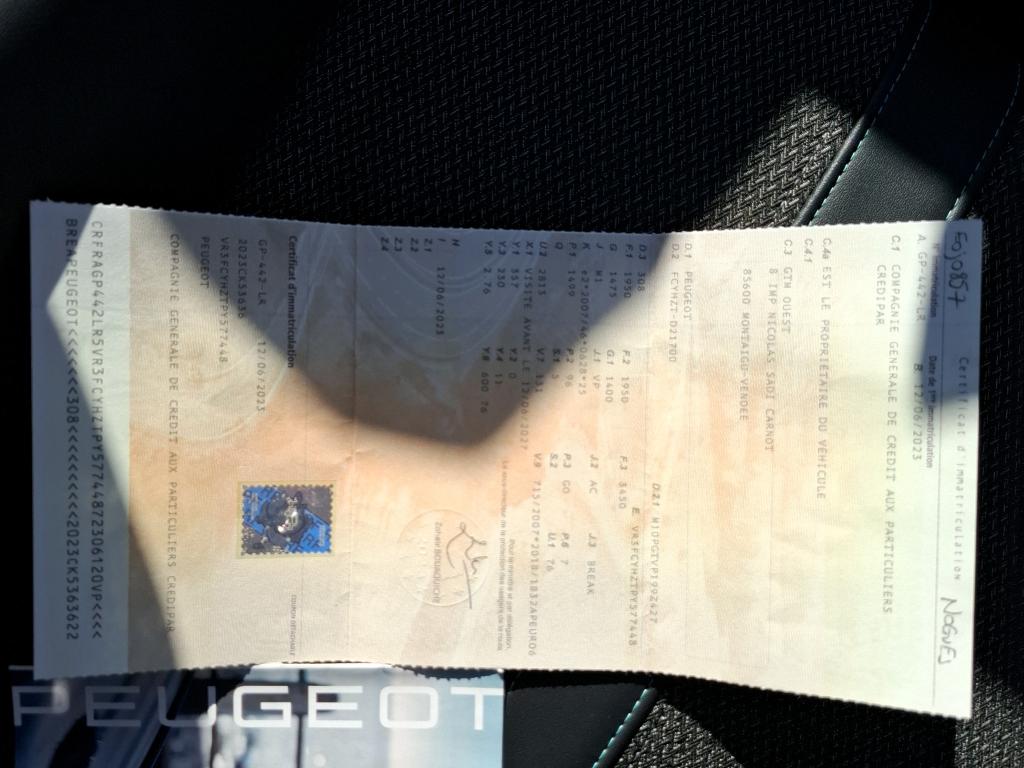 Peugeot 308 SW BlueHDi 130ch S&S EAT8 Allure 2023