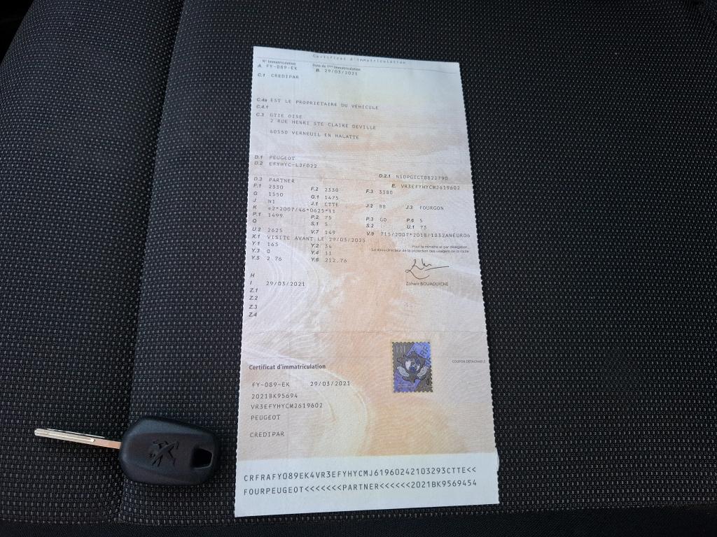 Peugeot PARTNER CA BLUEHDI 100 S&S BVM5  2021