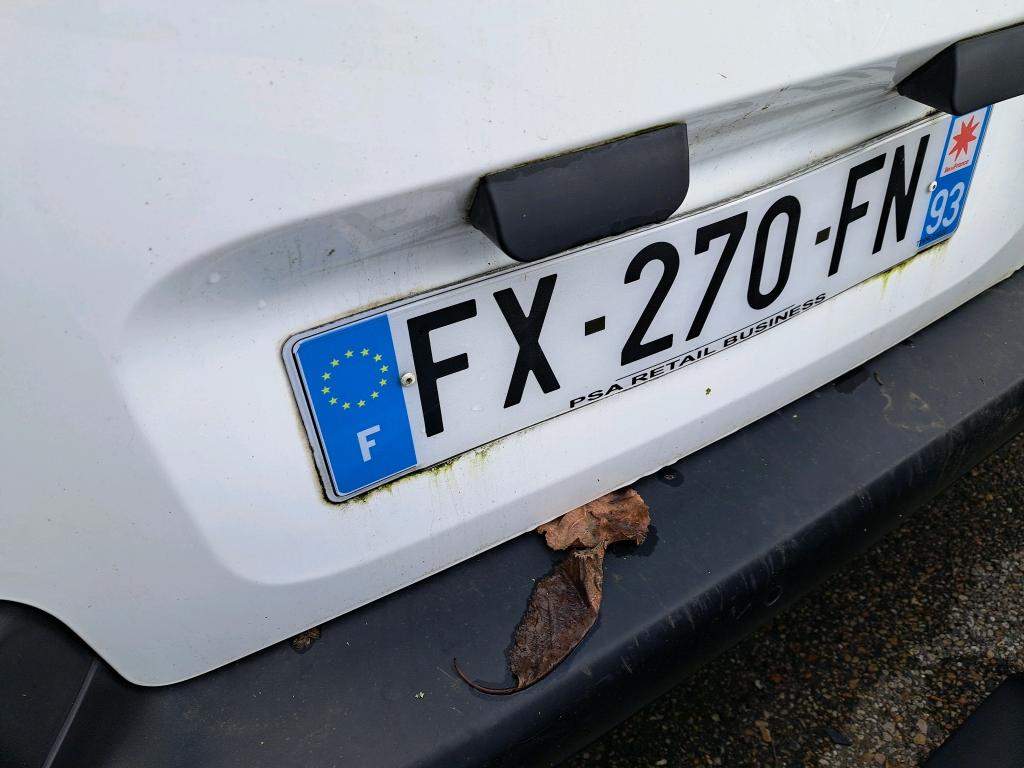 Peugeot PARTNER FOURGON STANDARD 650 KG BLUEHDI 100 S&S BVM5 ASPHALT 2021