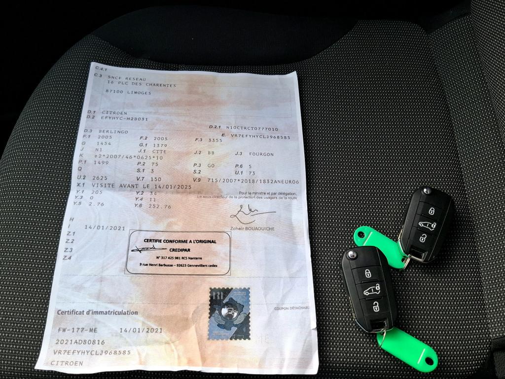 Citroen BERLINGO VAN M 650 BLUEHDI 100 S&S BVM5 CLUB 2021
