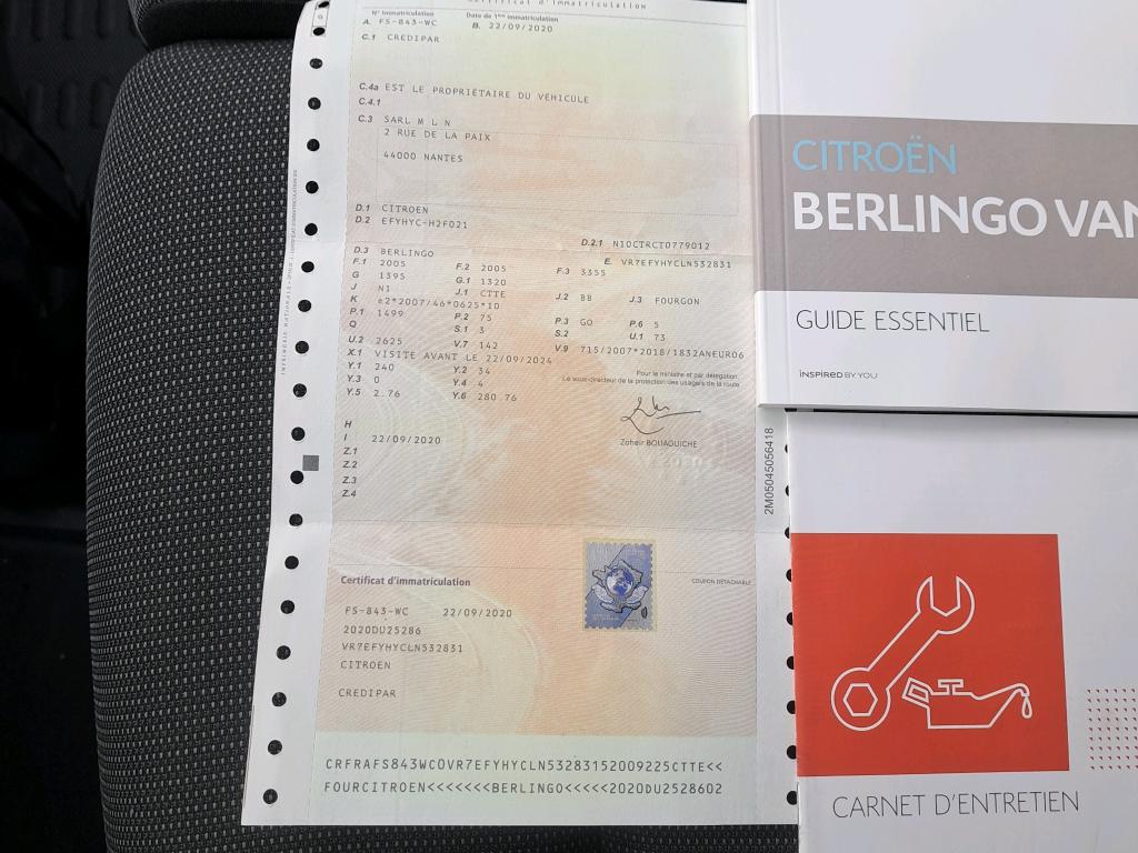 Citroen BERLINGO VAN M 650 BLUEHDI 100 S&S BVM5 CLUB 2020