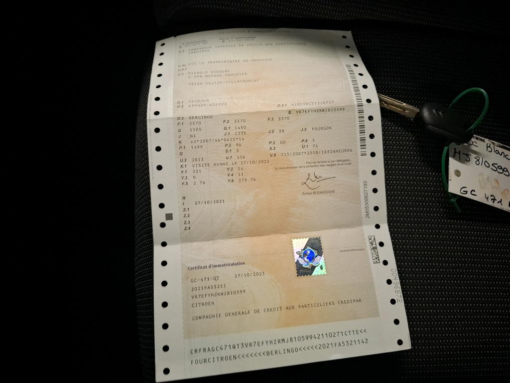 Citroen BERLINGO VAN XL 950 BLUEHDI 130 S&S EAT8 DRIVER 2021