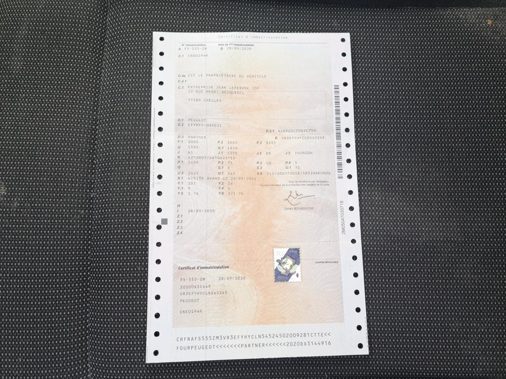 Peugeot PARTNER FOURGON STANDARD 650 KG BLUEHDI 100 S&S BVM5 PREMIUM 2020