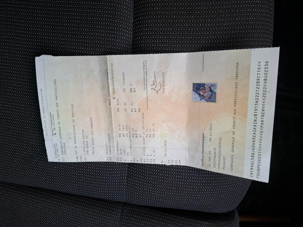 Peugeot E-PARTNER FOURGON M 800 KG 136 CH BATTERIE 50 KWH  2022