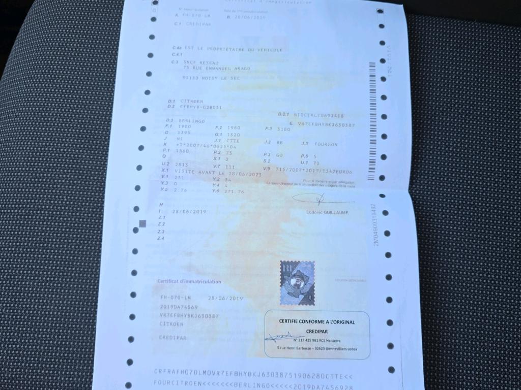 Citroen BERLINGO VAN M 650 BLUEHDI 100 S&S CLUB 2019