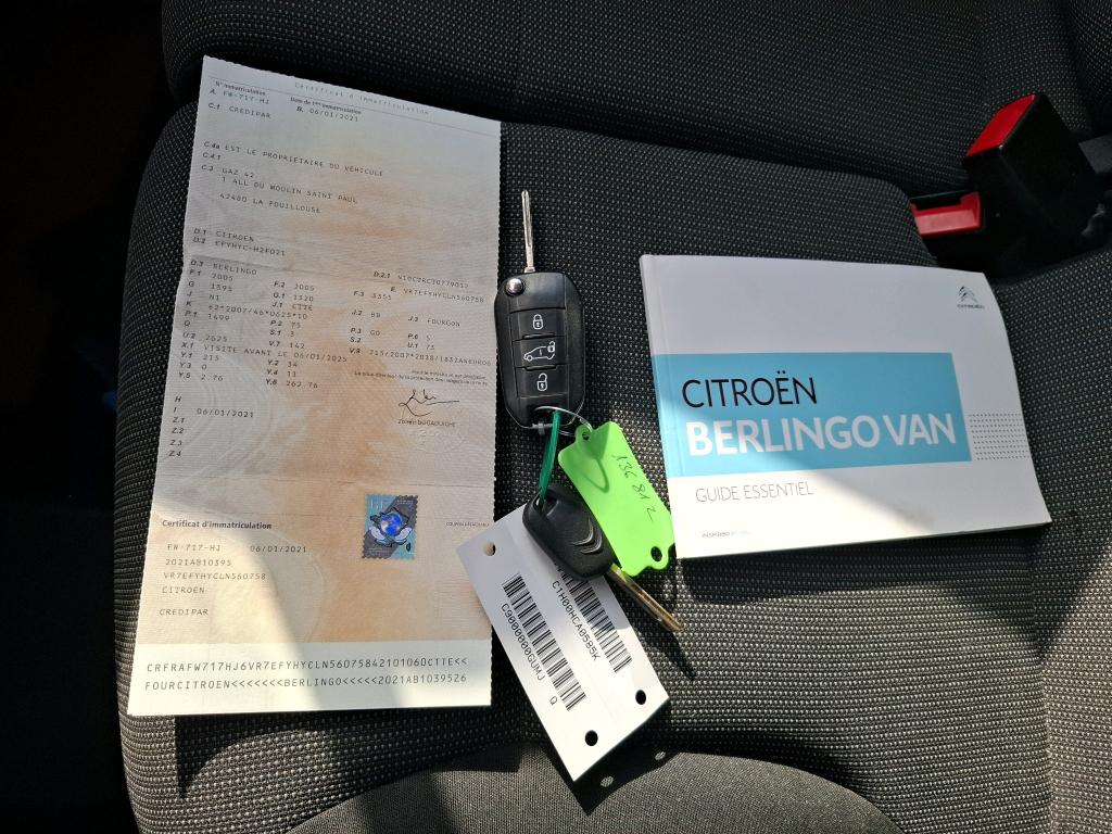 Citroen BERLINGO VAN M 650 BLUEHDI 100 S&S BVM5 DRIVER 2021