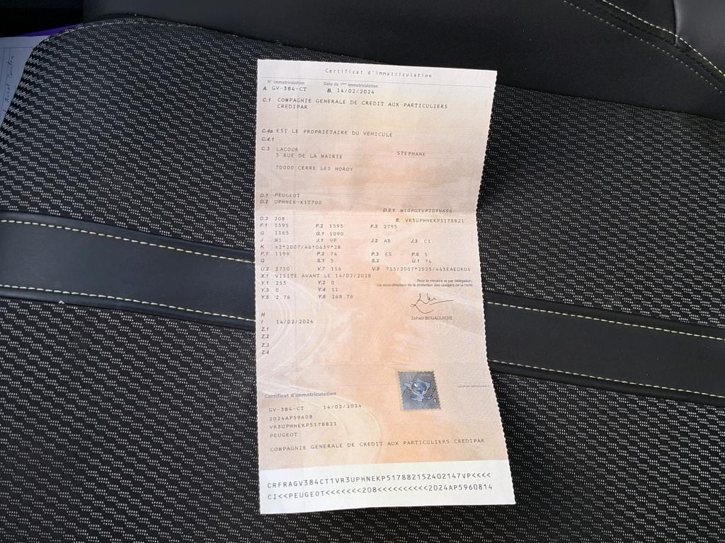 Peugeot 208 PureTech 100 S&S BVM6 GT 2024