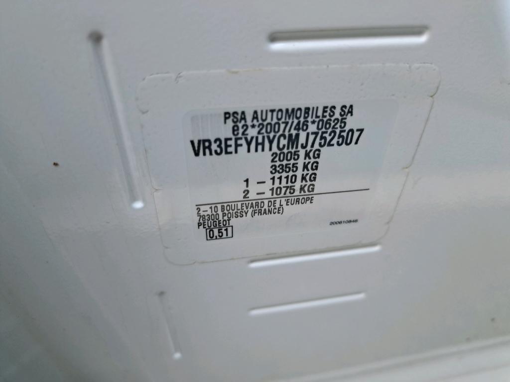 Peugeot PARTNER FOURGON STANDARD 650 KG BLUEHDI 100 S&S BVM5 ASPHALT 2021