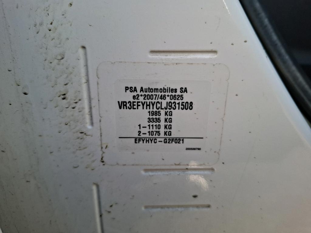 Peugeot PARTNER FOURGON STANDARD 650 KG BLUEHDI 100 S&S BVM5 PREMIUM 2020