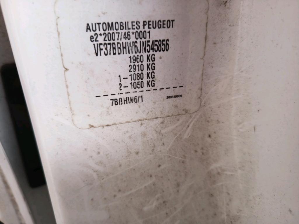 Peugeot PARTNER FOURGON STANDARD 1.6 BLUEHDI 75 BVM5 PREMIUM 2018