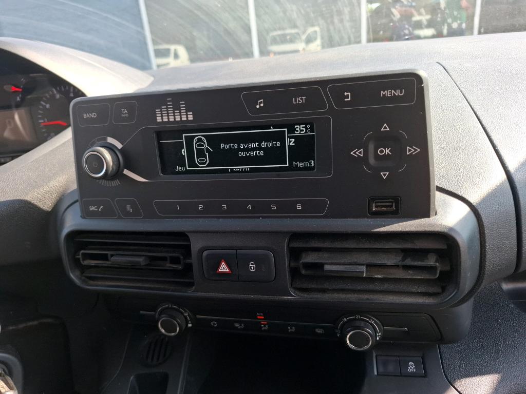 Peugeot PARTNER FOURGON STANDARD 650 KG BLUEHDI 100 S&S BVM5 PREMIUM 2021
