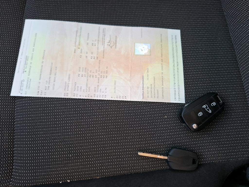 Peugeot PARTNER CA BLUEHDI 100 S&S BVM6 2022