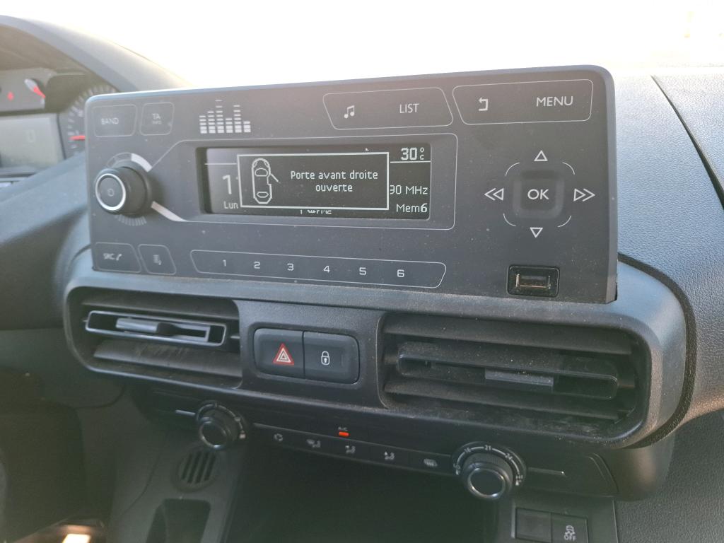 Peugeot PARTNER FOURGON STANDARD 650 KG BLUEHDI 100 S&S BVM6 PREMIUM 2022