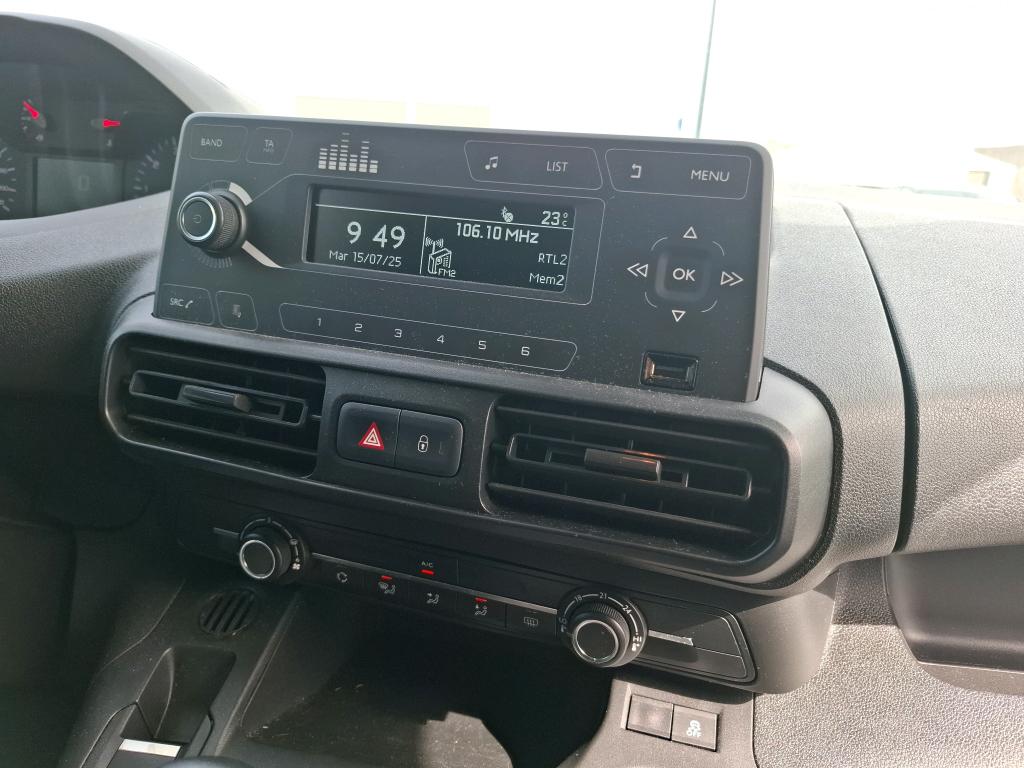 Peugeot PARTNER FOURGON STANDARD 650 KG BLUEHDI 75 BVM5 PREMIUM 2020