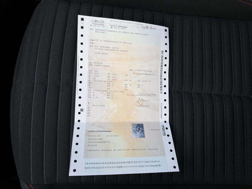 Peugeot 208 ELECTRIQUE 50 KWH 136 ACTIVE BUSINESS R 2021