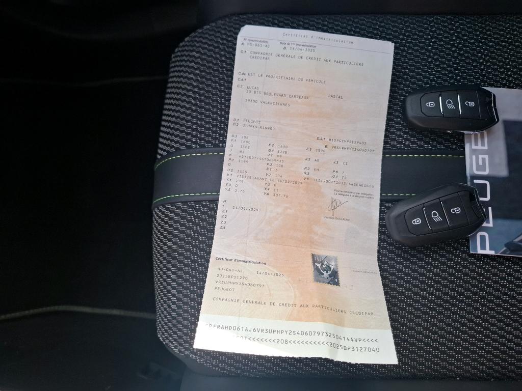 Peugeot 208 Hybrid 145 ch e-DCS6 GT 2025