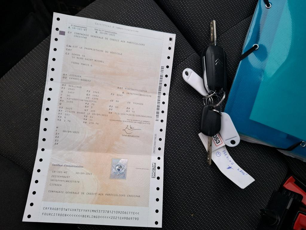 Citroen BERLINGO VAN M 1000 BLUEHDI 100 S&S BVM5 WORKER 2021