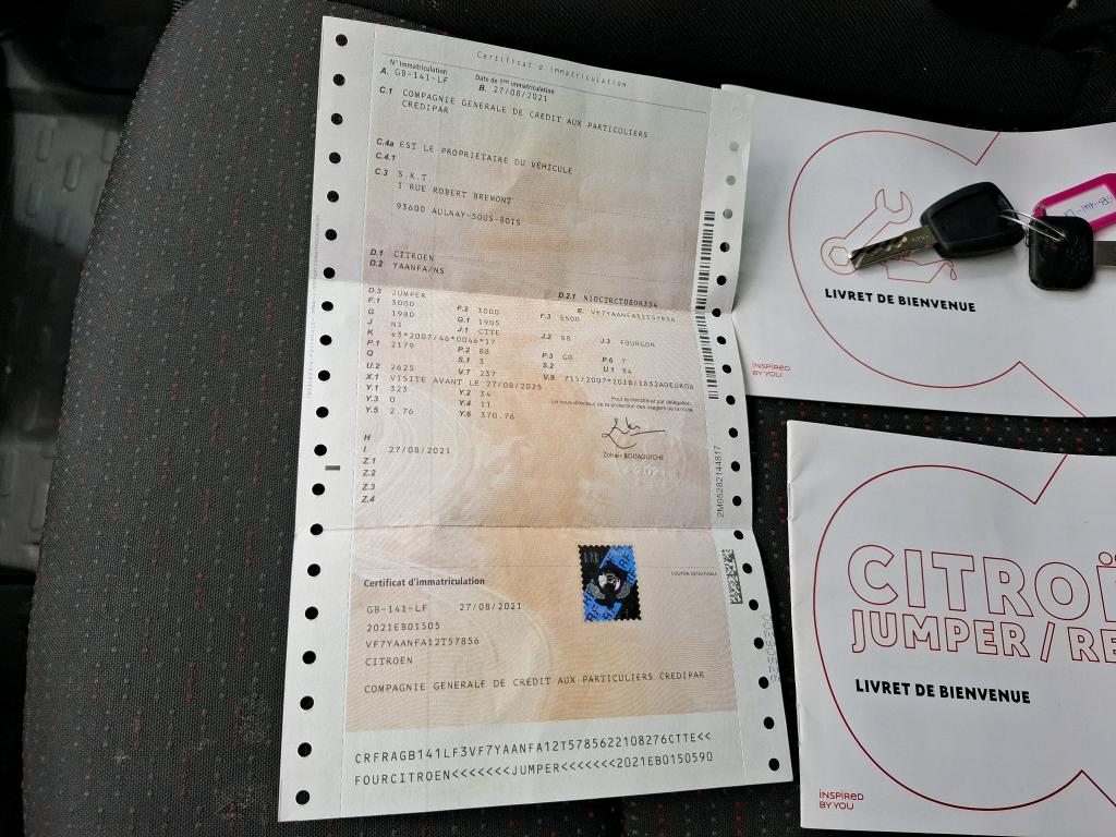 Citroen JUMPER TOLE 30 L1H2 BLUEHDi 120 S&S BVM6 CLUB 2021