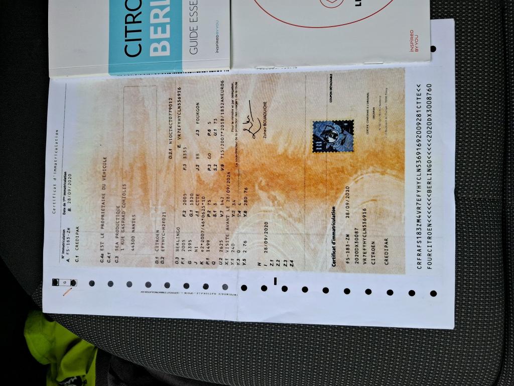 Citroen BERLINGO VAN M 650 BLUEHDI 100 S&S BVM5 CLUB 2020