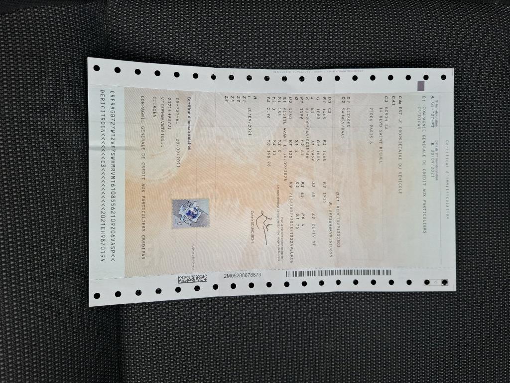 Citroen C3 SOCIETE PURE TECH 83 S&S BVM FEEL BUSINESS R 2021
