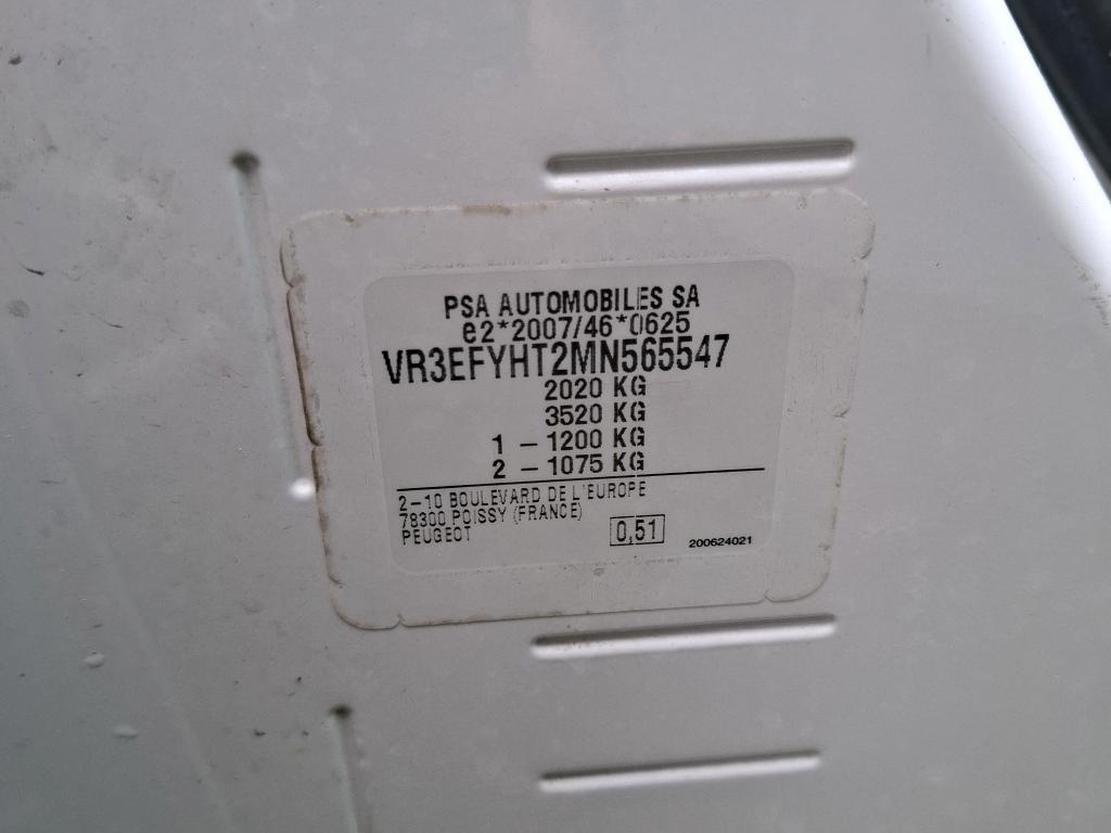 Peugeot PARTNER FOURGON STANDARD 650 KG BLUEHDI 100 S&S BVM6 ASPHALT 2021