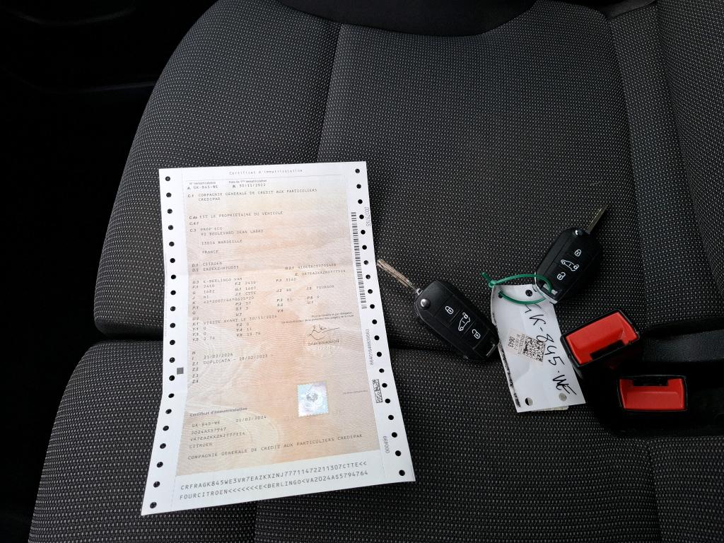 Citroen E-BERLINGO VAN M 800 100 KW (136 CH) BATTERIE 50 KWH DRIVER 2022