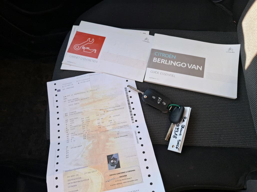 Citroen BERLINGO VAN M 650 BLUEHDI 100 S&S CLUB 2019