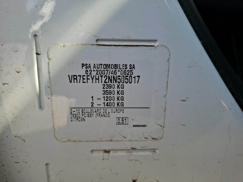 Citroen BERLINGO VAN M 1000 BLUEHDI 100 S&S BVM6 WORKER 2022