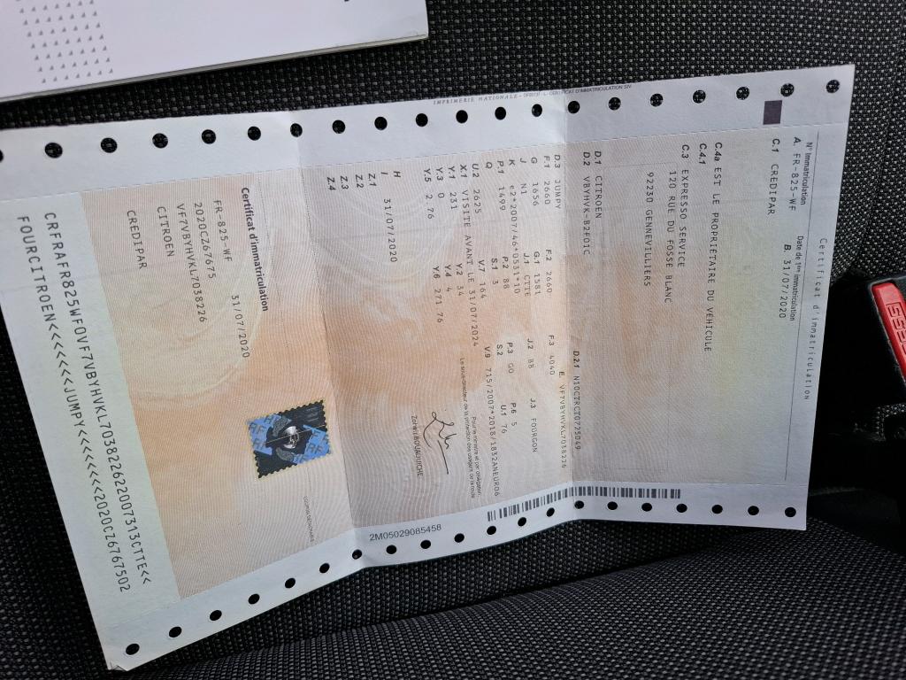 Citroen JUMPY FGN M BLUEHDI 120 S&S BVM6 DRIVER 300 NM 2020