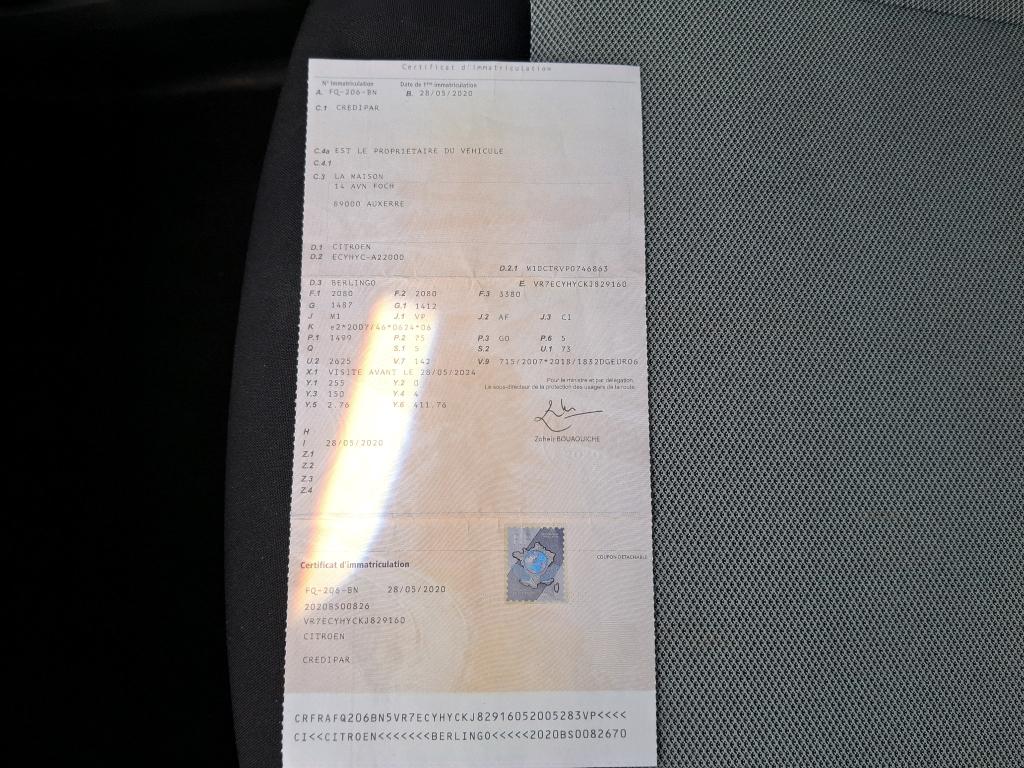 Citroen Berlingo Taille M BlueHDi 100 S&S BVM Feel 2020