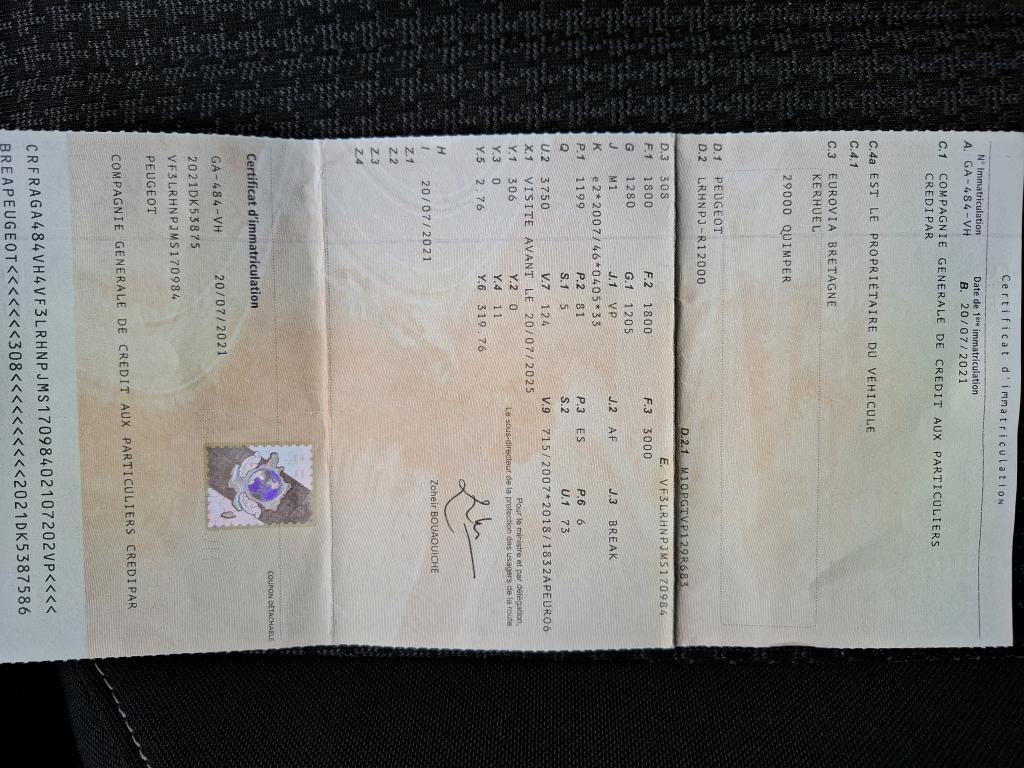 Peugeot 308 SW PureTech 110ch S&S BVM6 Active Pack 2021