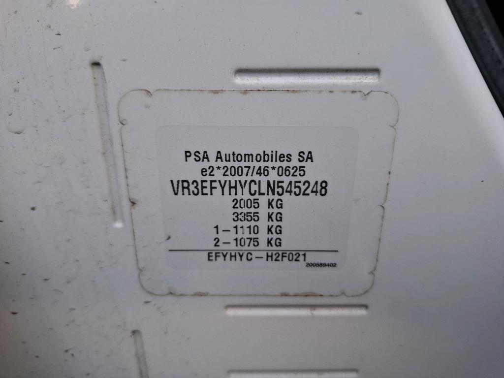Peugeot PARTNER FOURGON STANDARD 650 KG BLUEHDI 100 S&S BVM5 PREMIUM 2020