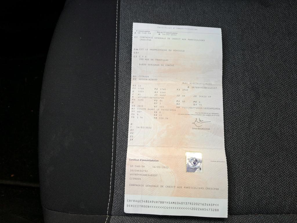 Citroen C4 SOCIETE BLUEHDI 110 S&S BVM6 FEEL NAV BUSINESS R 2022