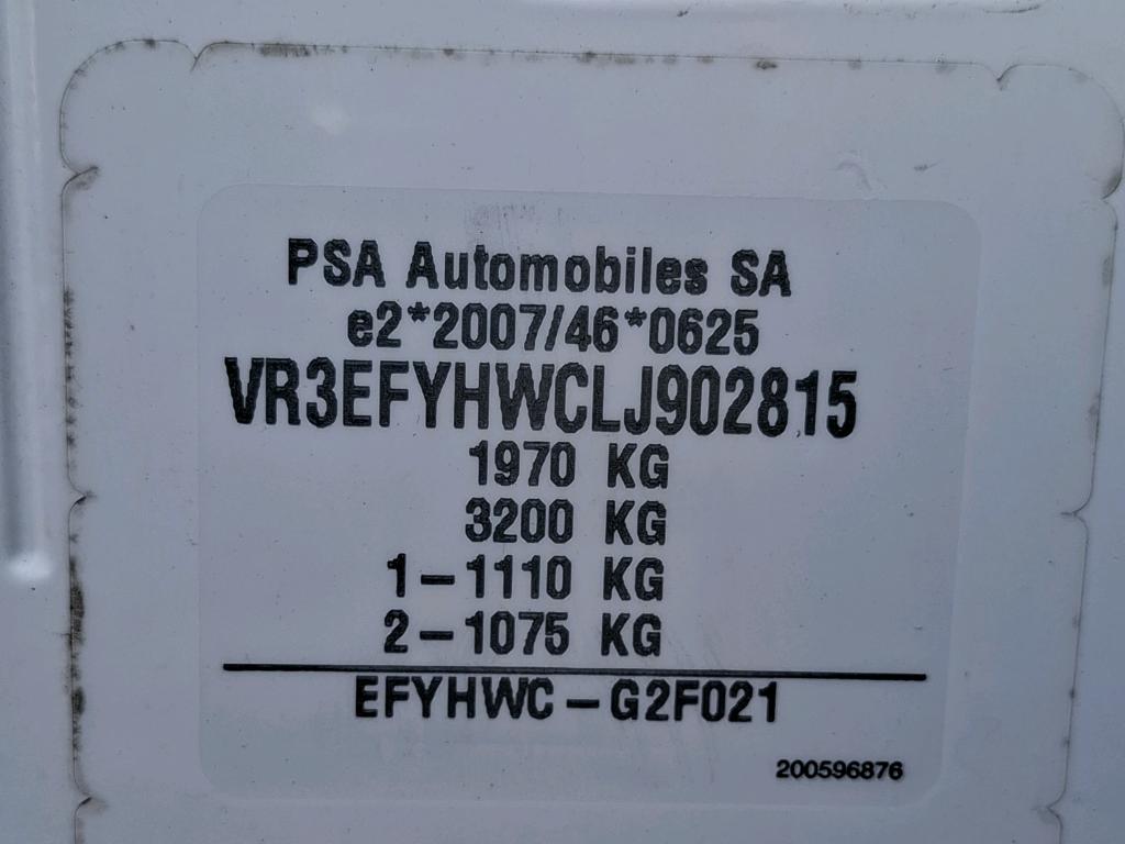 Peugeot PARTNER FOURGON STANDARD 650 KG BLUEHDI 75 BVM5 PREMIUM 2020