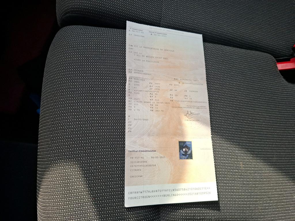 Citroen BERLINGO VAN M 650 BLUEHDI 100 S&S BVM5 DRIVER 2021