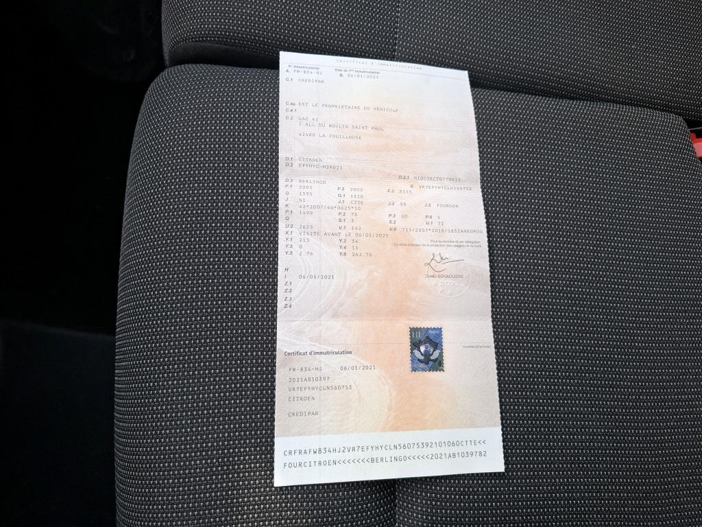 Citroen BERLINGO VAN M 650 BLUEHDI 100 S&S BVM5 DRIVER 2021