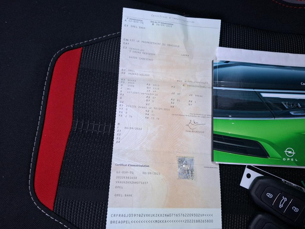 Opel Mokka Electrique 136 ch & Batterie 50 kWh Elegance Business 2022