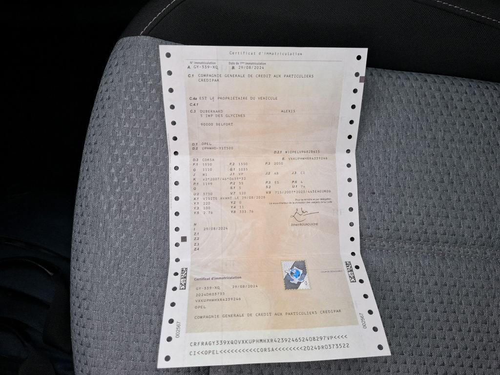 Opel Corsa 1.2 75 ch BVM5  2024