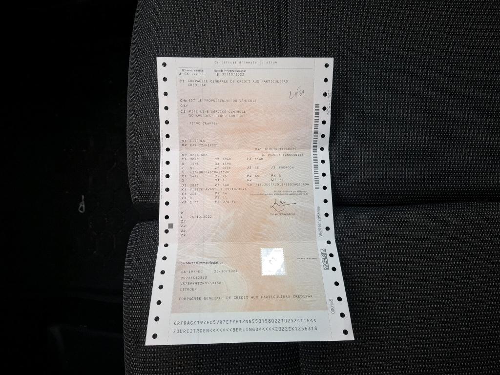 Citroen BERLINGO VAN M 650 BLUEHDI 100 S&S BVM6 DRIVER 2022