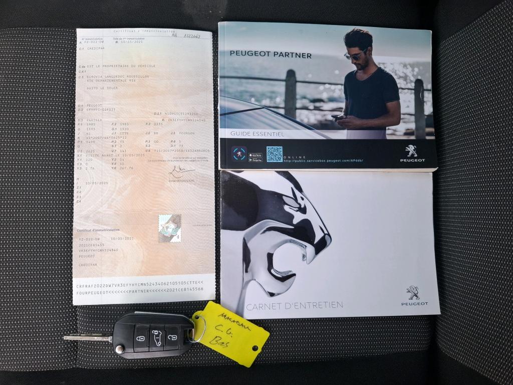 Peugeot PARTNER FOURGON STANDARD 650 KG BLUEHDI 100 S&S BVM5 PREMIUM 2021