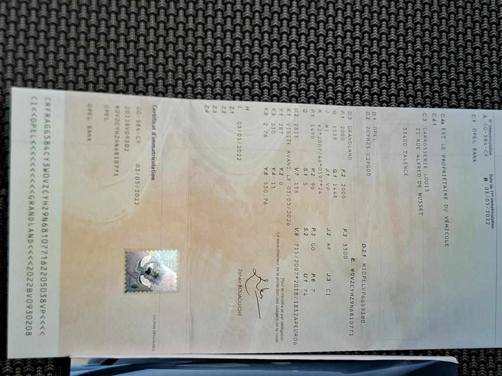 Opel Grandland 1.5 Diesel 130 ch BVA8 GS Line 2022