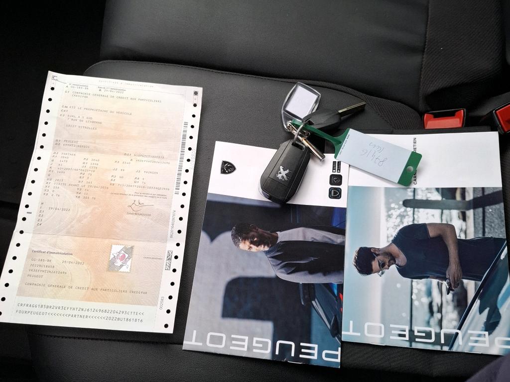 Peugeot PARTNER FOURGON STANDARD 650 KG BLUEHDI 100 S&S BVM6 ASPHALT 2022